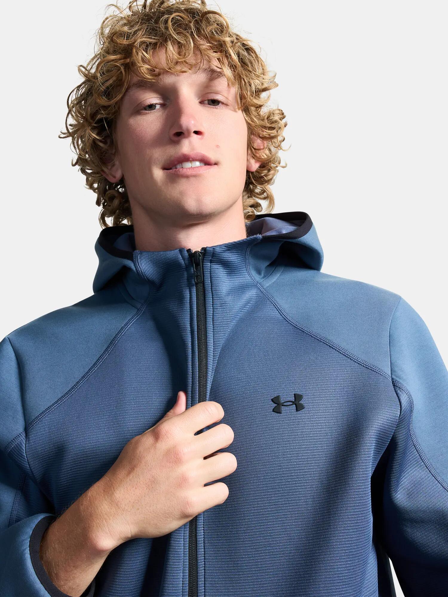 Férfi Under Armour UA Unstoppable Flc Txtrd FZ pulóver 3/6