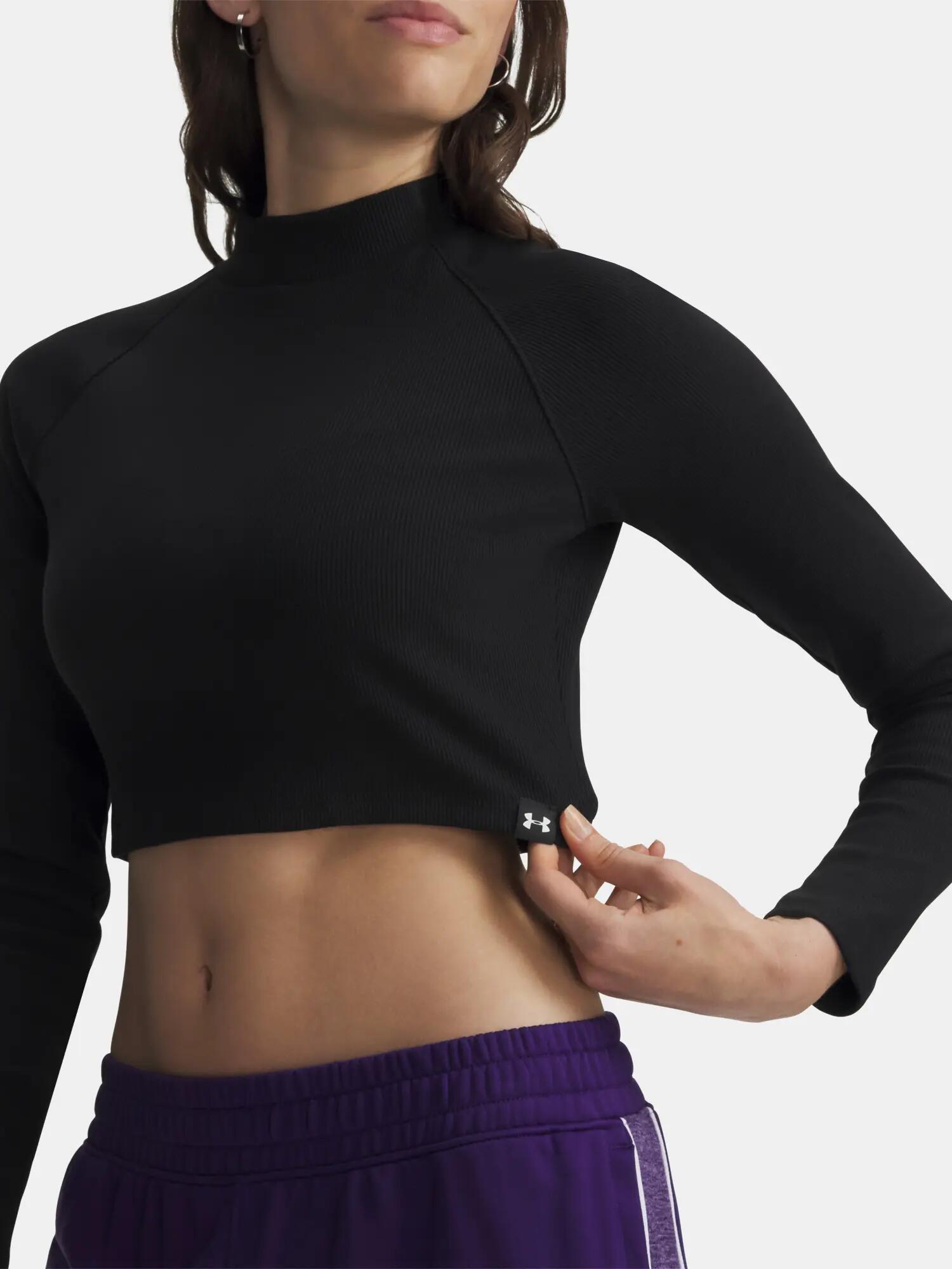 Női póló Under Armour UA RIV RIB MOCK LS 3/3