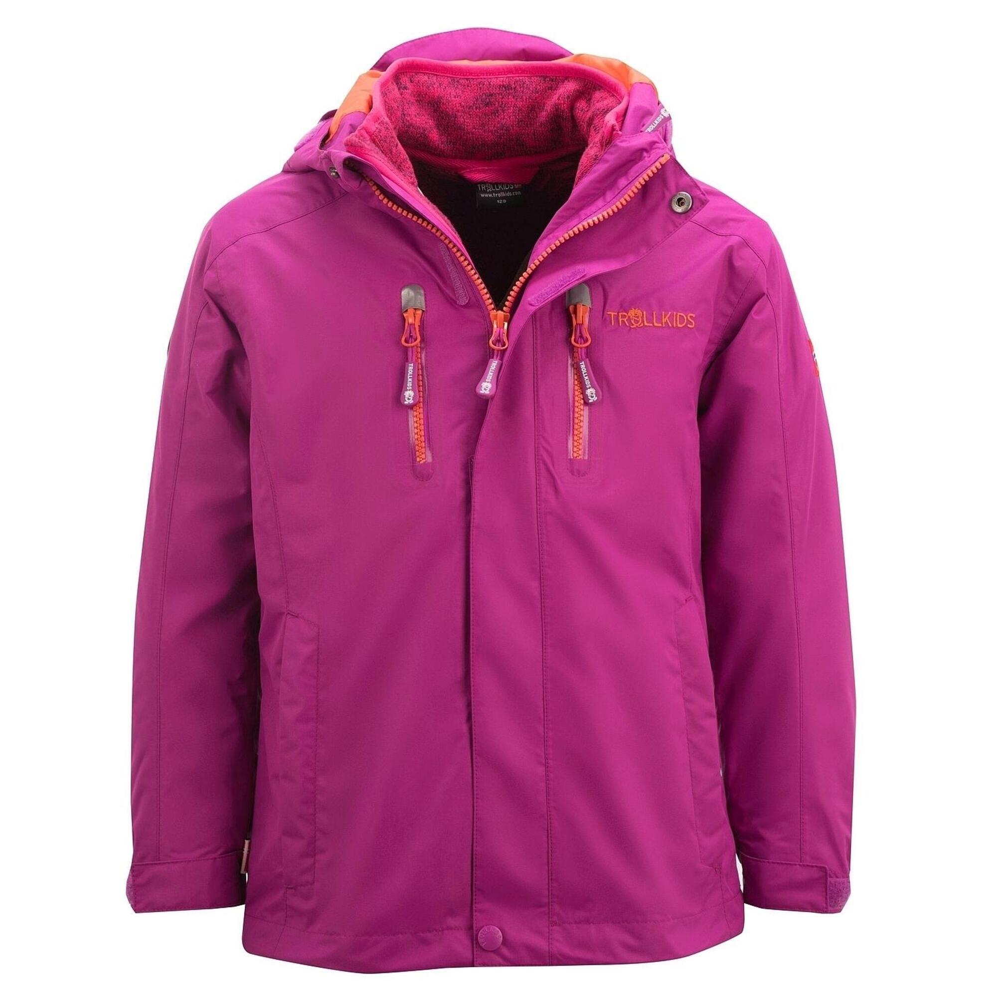 Lofoten Waterproof 3in1 Jacket for Children Dark Pink/Orange