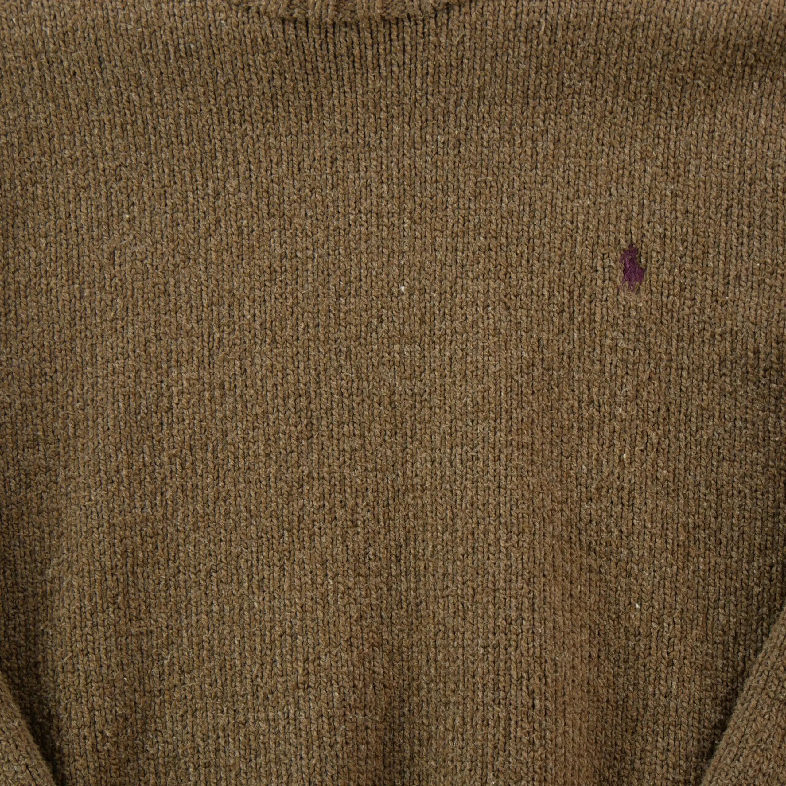 Tweedehands - Dames trui bruine gebreide stof bruin - Zeer goede staat 3/5