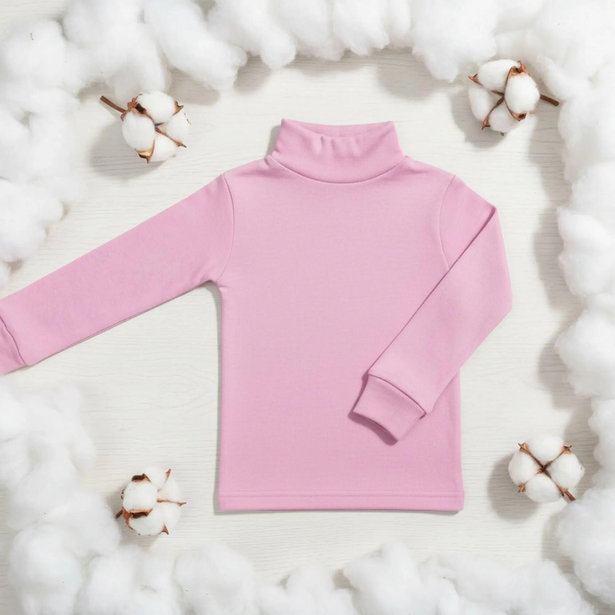 T-Shirt Thermique Manches Longues Enfant BABIDU Punt Nou Rose Poudré 4/7