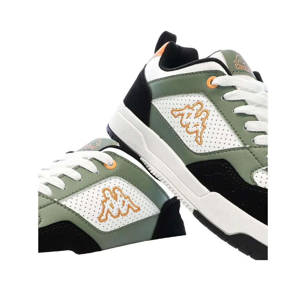 Sneakers Kappa Manis da Bambino Bianche, Verdi e Nere con Logo 8/8