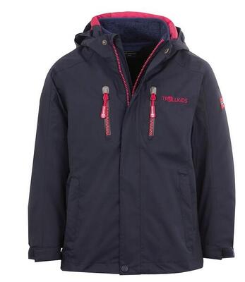 Kinder 3in1 Jacke Lofoten Wasserdicht Marineblau / Pink