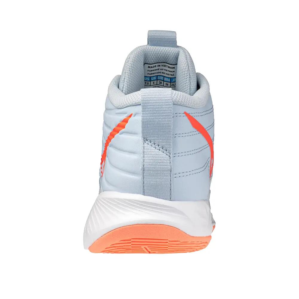 Sport schoenen Mizuno Wave Momentum Pro Mid Blauw/Oranje/Coral 3/6