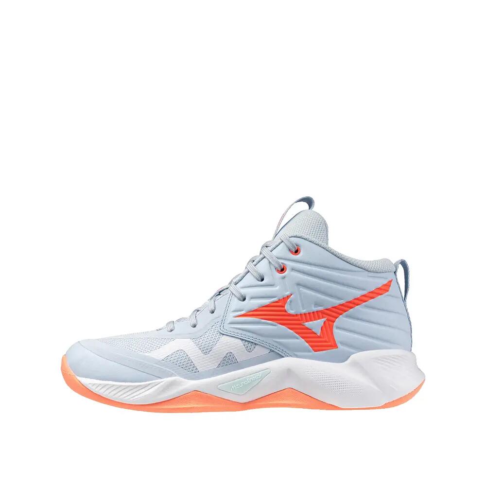 Sport schoenen Mizuno Wave Momentum Pro Mid Blauw/Oranje/Coral 2/6