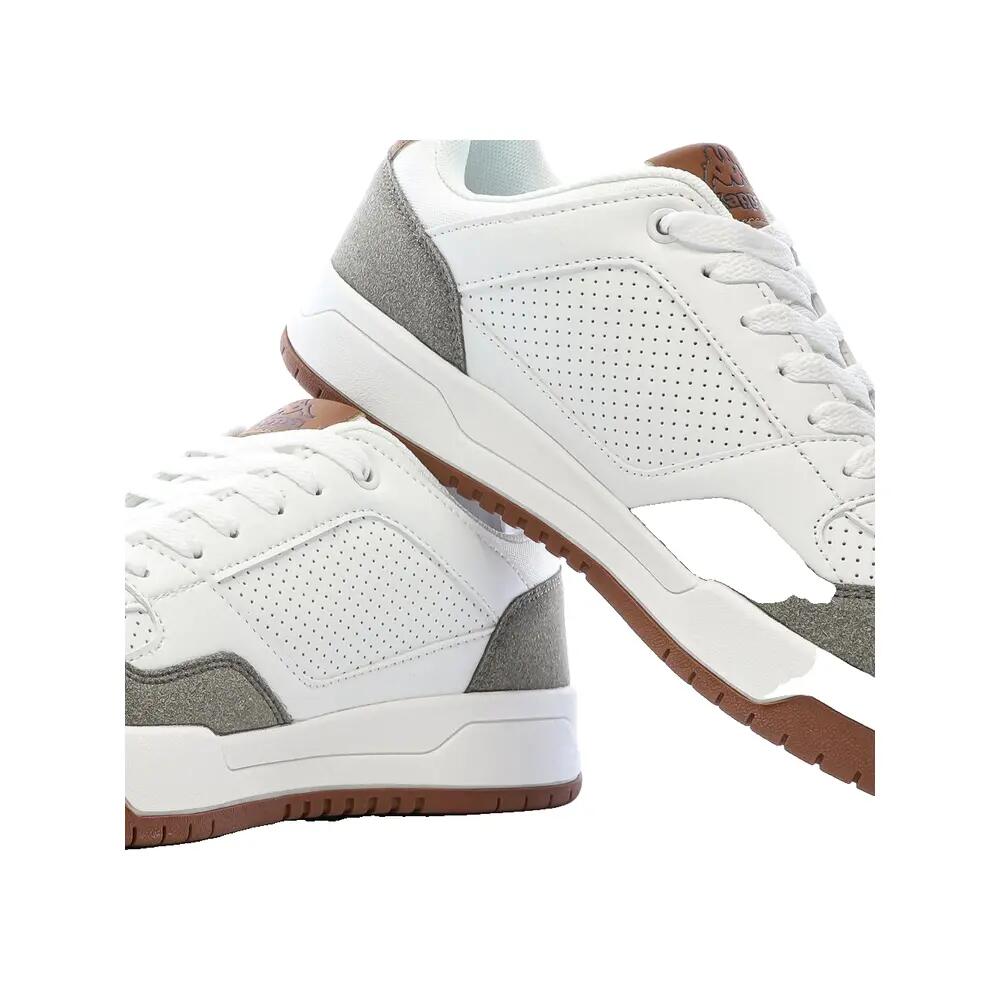 Men's Kappa Manis White/Taupe Logo Trainers 8/8