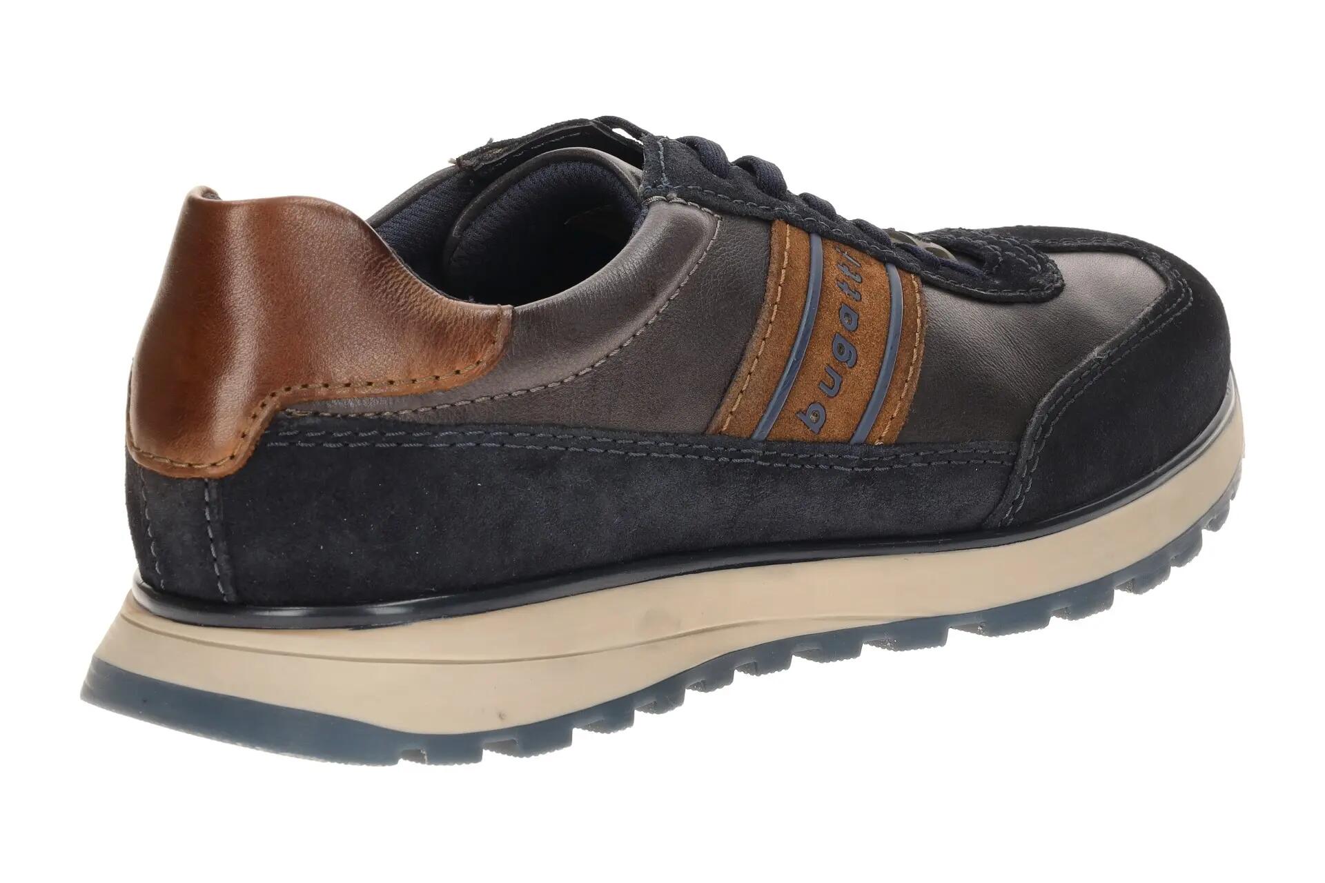 Bugatti Mens Leather Lace-Up Trainer Sneaker Shoes - Timon 4/8