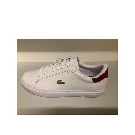 Lacoste Powercourt Schuhe aus weißem Leder