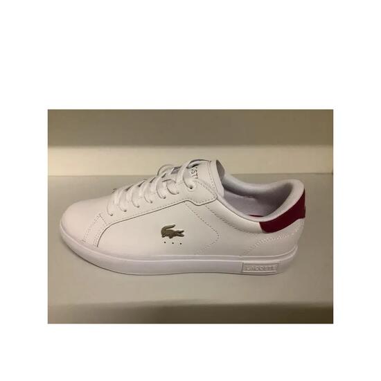 Lacoste Powercourt Schuhe aus weißem Leder