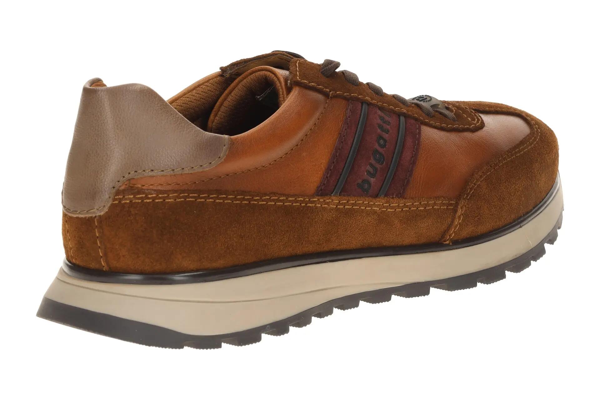 Bugatti Mens Leather Lace-Up Trainer Sneaker Shoes - Timon 4/8