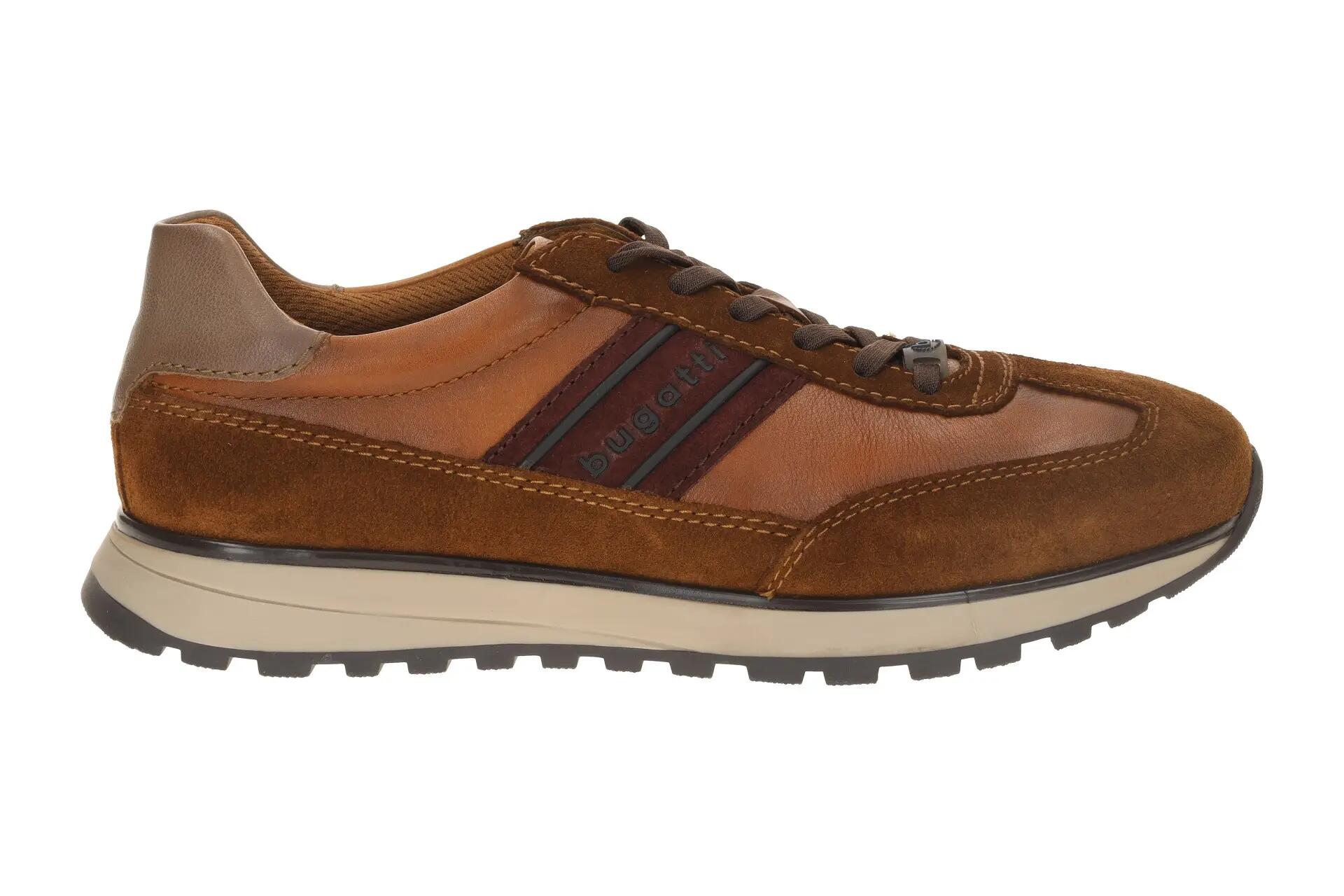 Bugatti Mens Leather Lace-Up Trainer Sneaker Shoes - Timon 2/8
