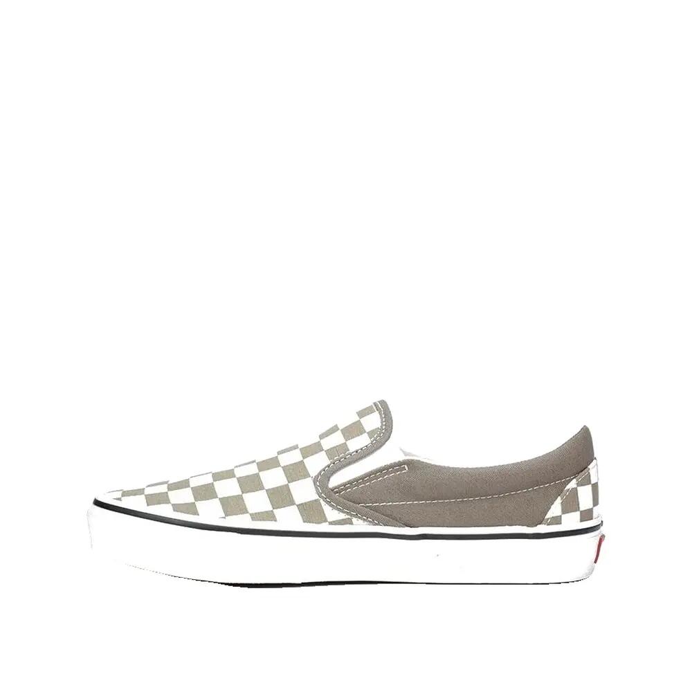 Scarpe Vans Slip-On a quadri Marrone/Bianco 3/4