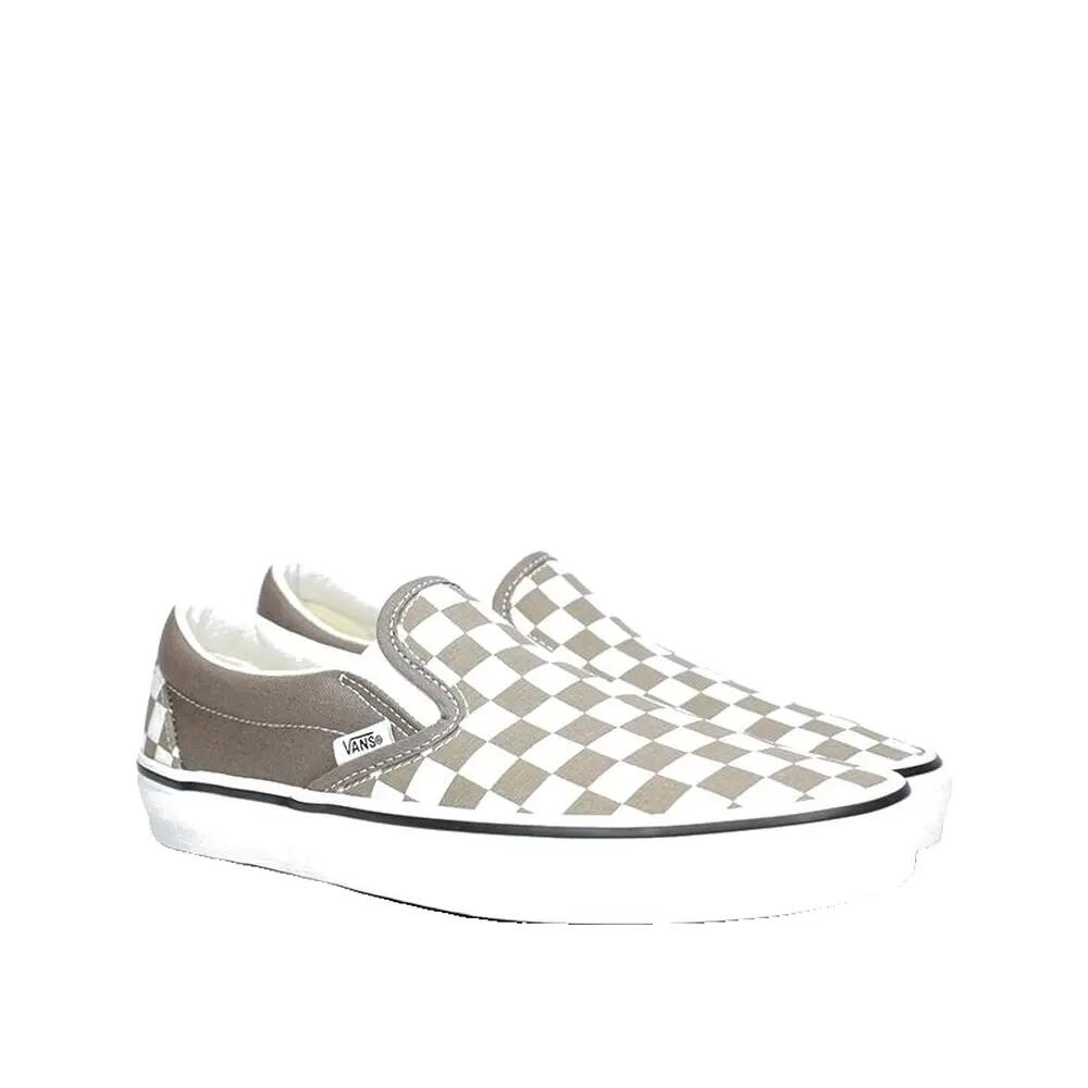Scarpe Vans Slip-On a quadri Marrone/Bianco 2/4