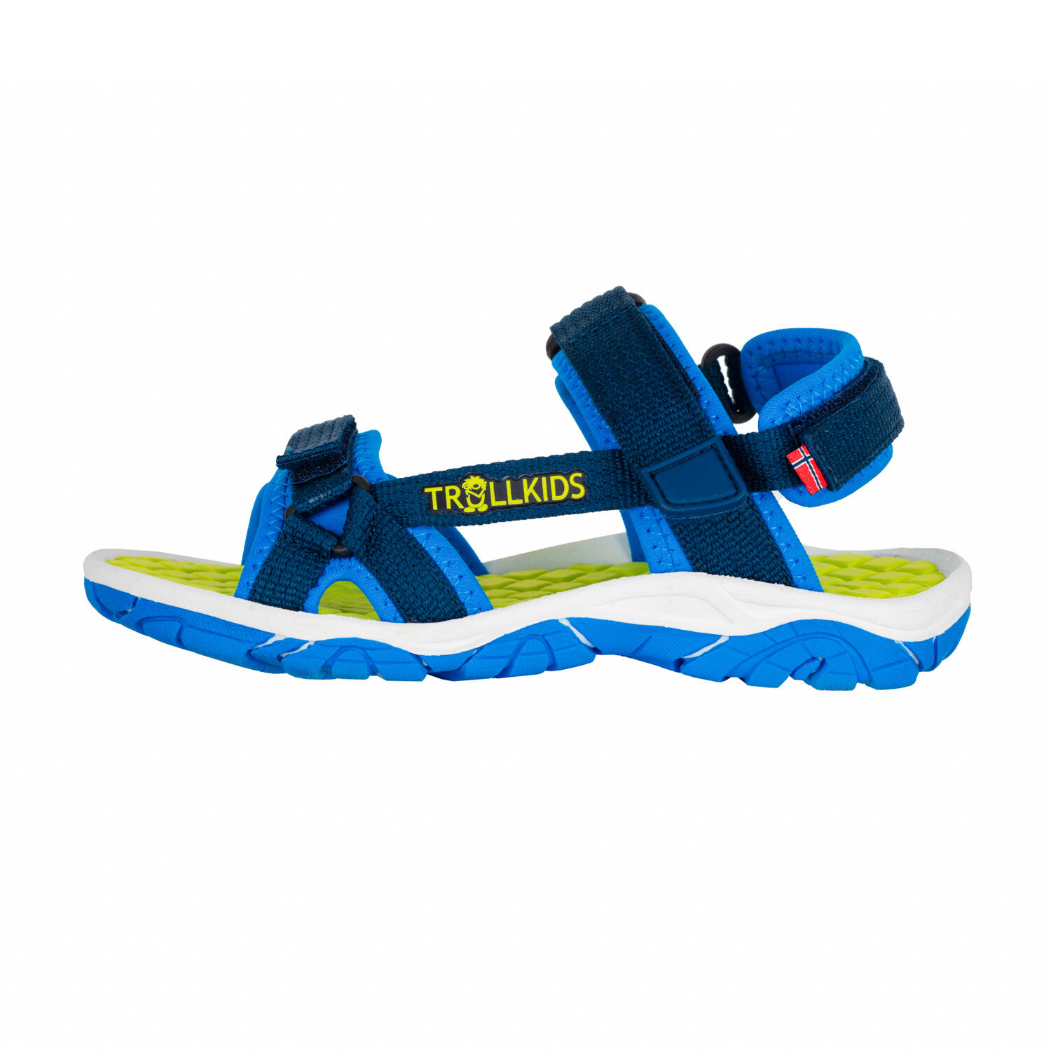 Children's Oslofjord Sandals Navy blue/lemon green