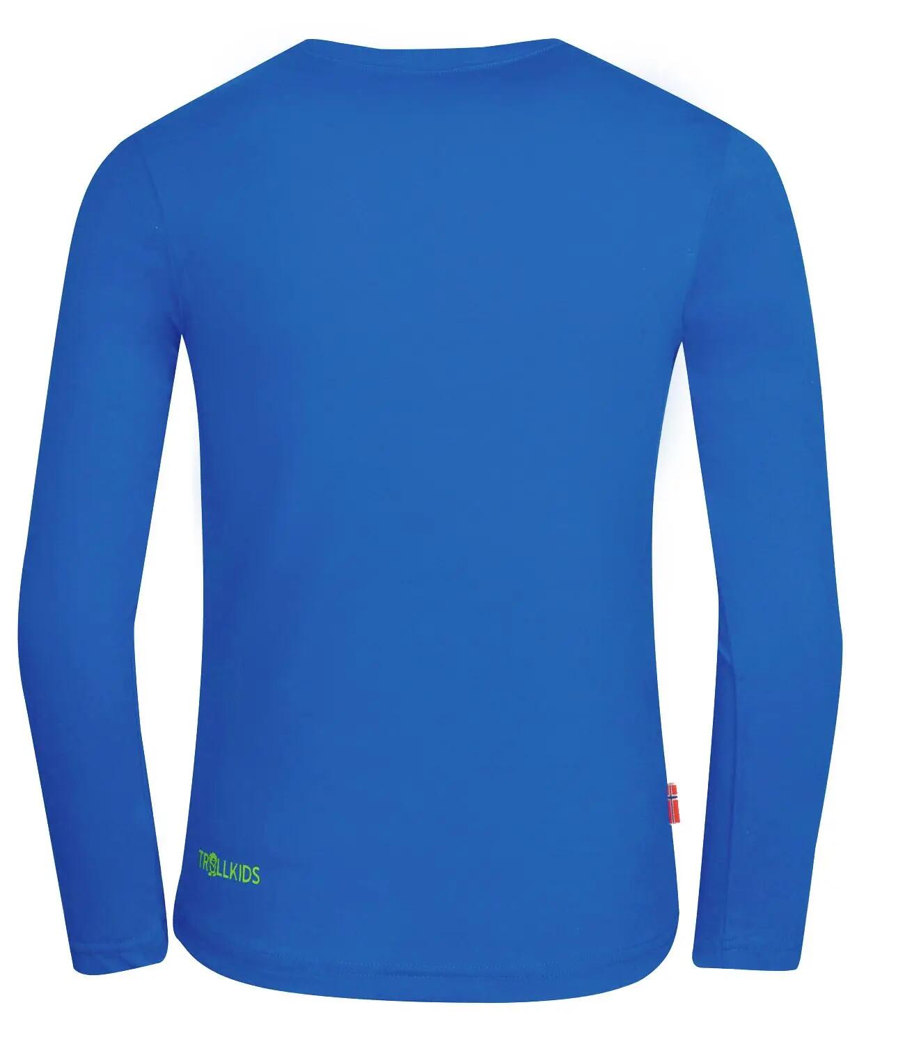 Kinder Longsleeve Troll Mittelblau/Grün 2/3