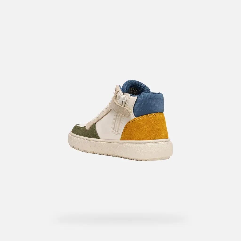 Baskets Garçon J THELEVEN BOY Ivoire Clair/Bleu Aviateur 4/7