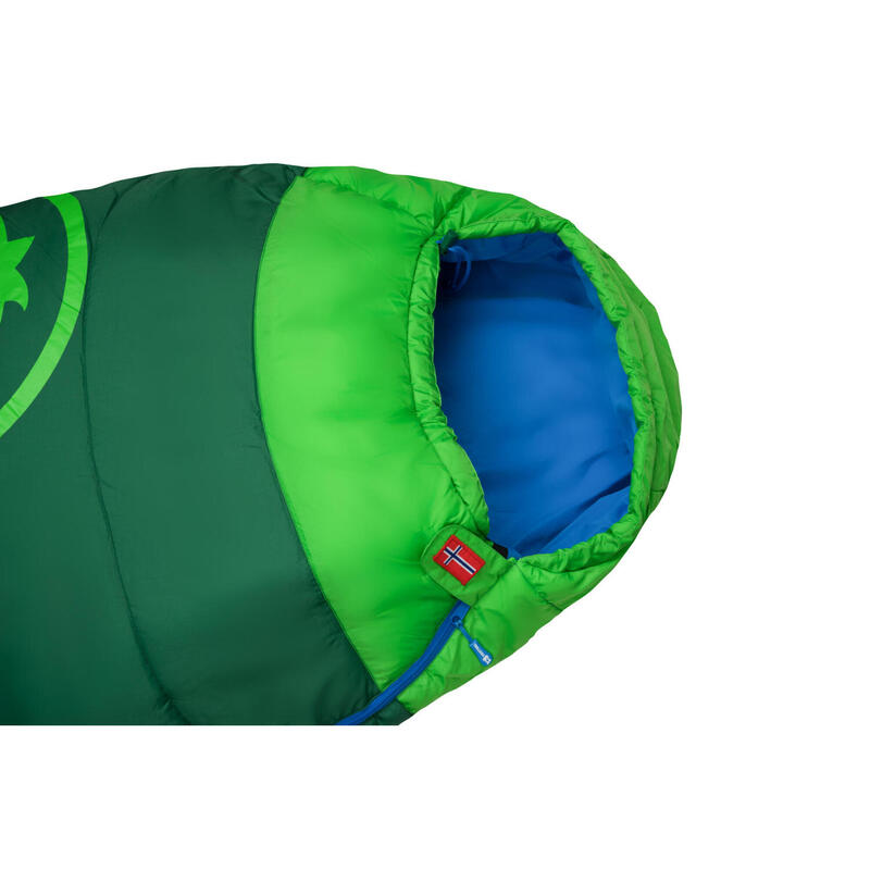 Sac de couchage pour enfants Fjell Dreamer Vert foncé / Bleu moyen