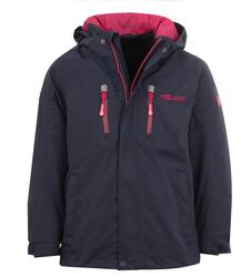 Veste de pluie enfant Femund imperméable bleu marine/rose