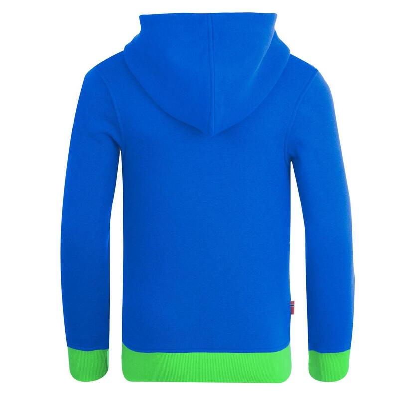 Sweat à capuche enfant Troll bleu moyen