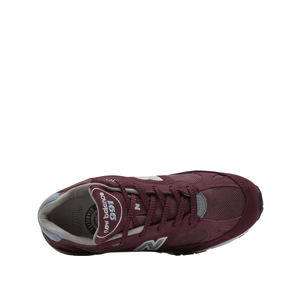 New Balance W991BBL Suede and Mesh Burgundy 2/4
