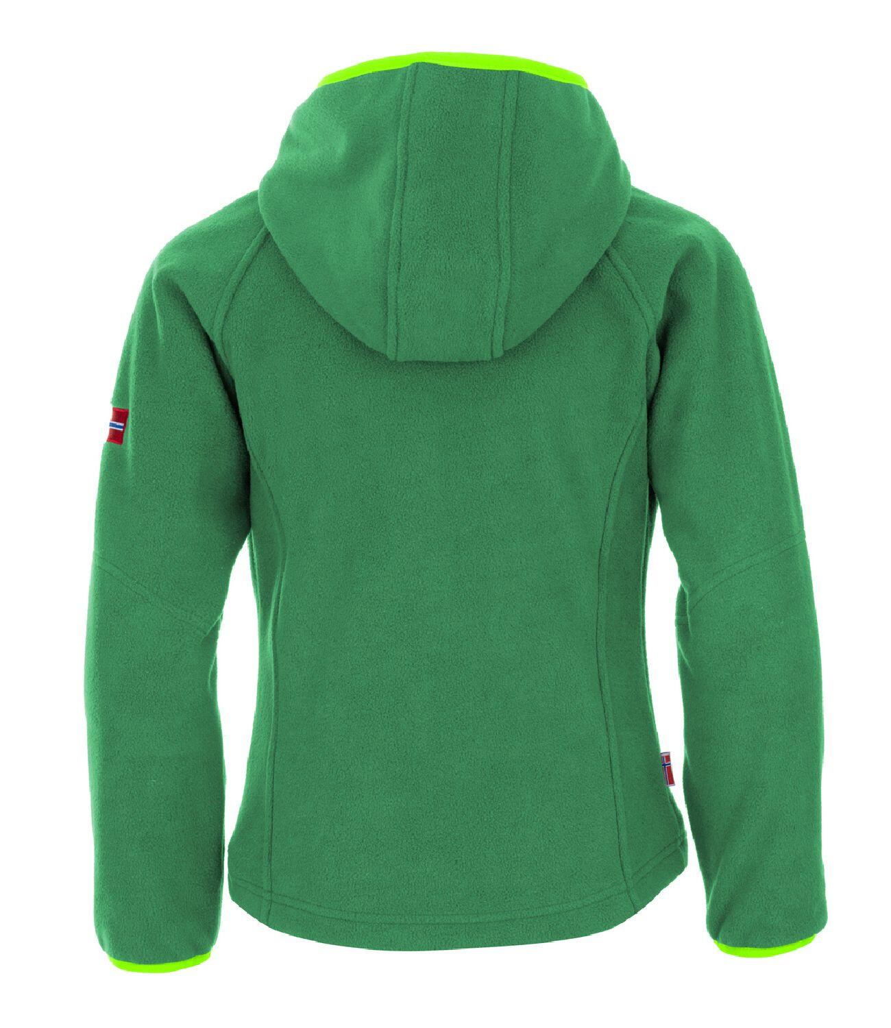 Kinder Fleece-Jacke Stavangar Winddicht Dunkelgrün / Hellgrün 2/3