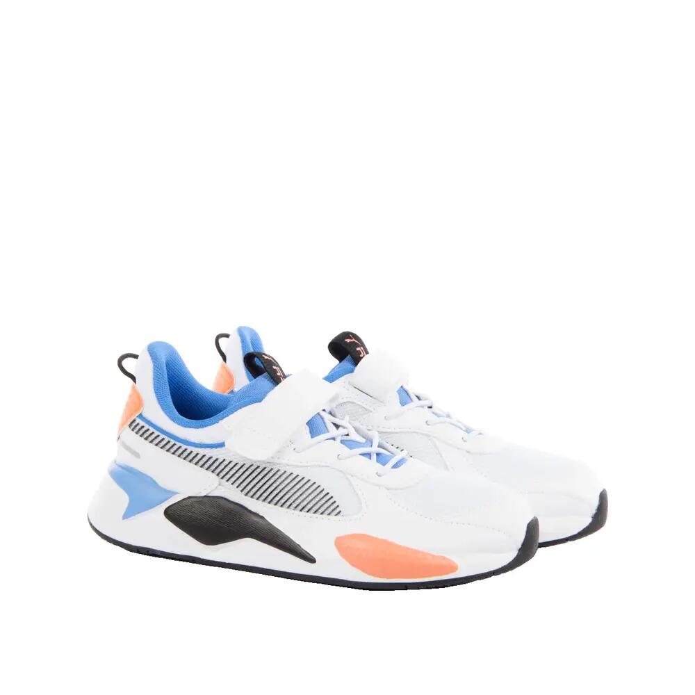 Zapatillas PUMA RS-X Boys AC Blancas/Azules/Naranjas 1/8