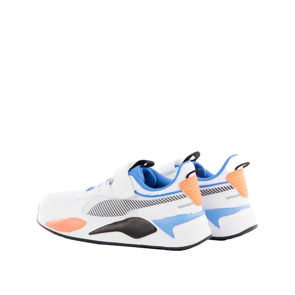 Zapatillas PUMA RS-X Boys AC Blancas/Azules/Naranjas 5/8