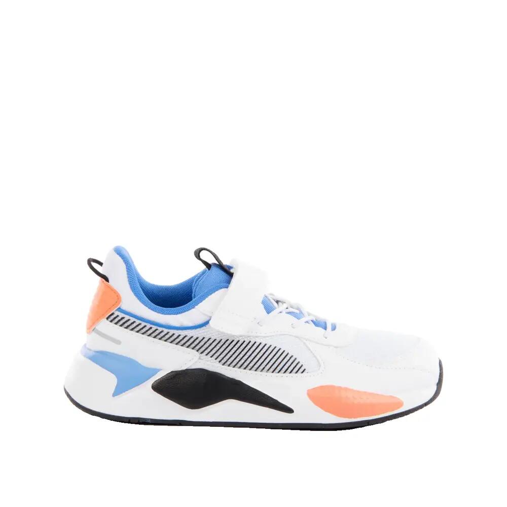 Zapatillas PUMA RS-X Boys AC Blancas/Azules/Naranjas 3/8
