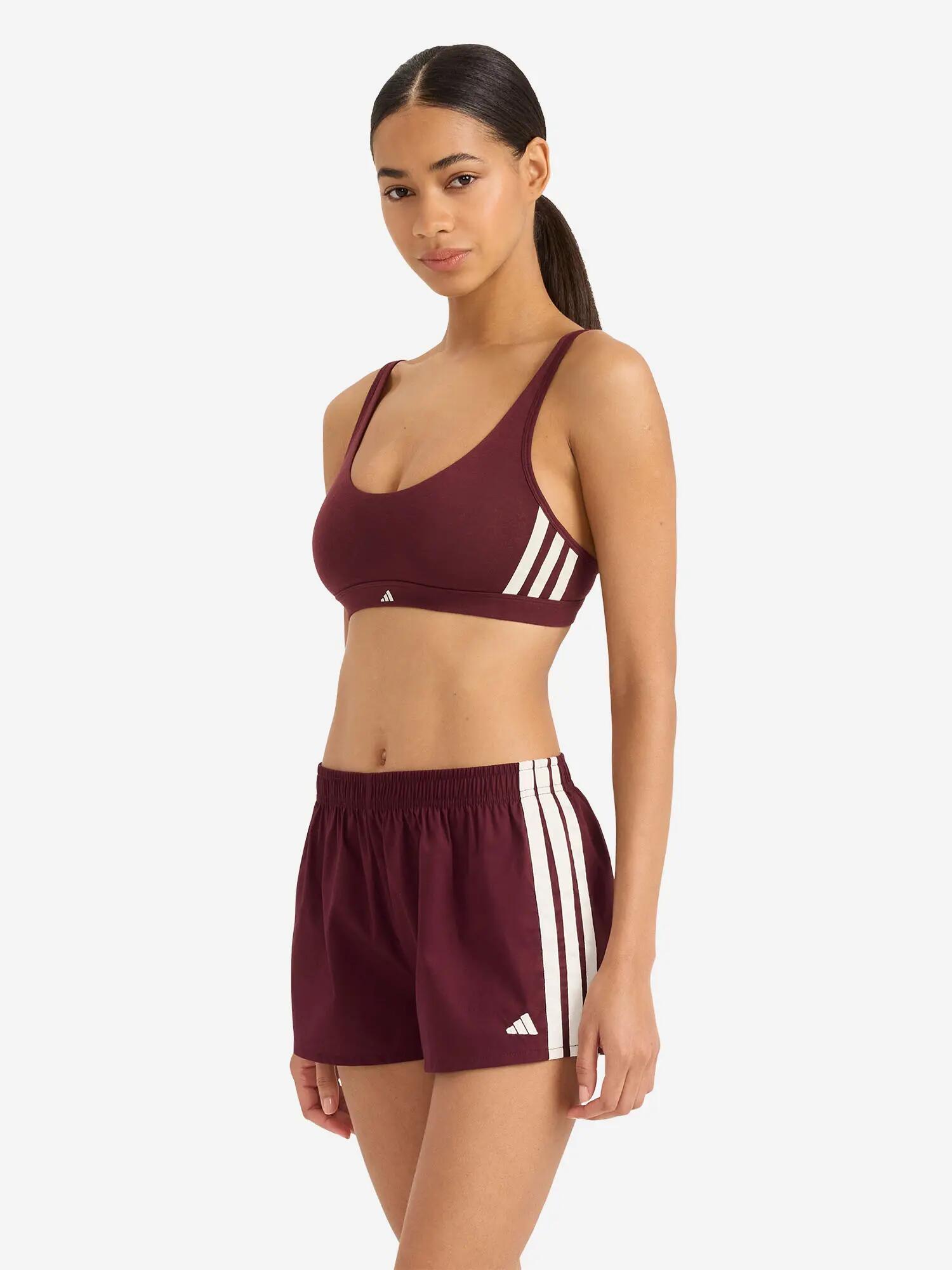 Shorts atmungsaktiv sportlich Damen - Sport Active Essentials Cotton 3 Stripes 6/6