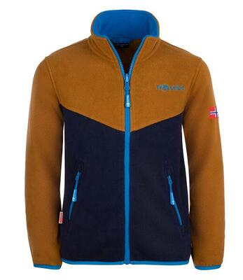 Kids fleece jacket oppdal xt ademend isolerend brons/marineblauw