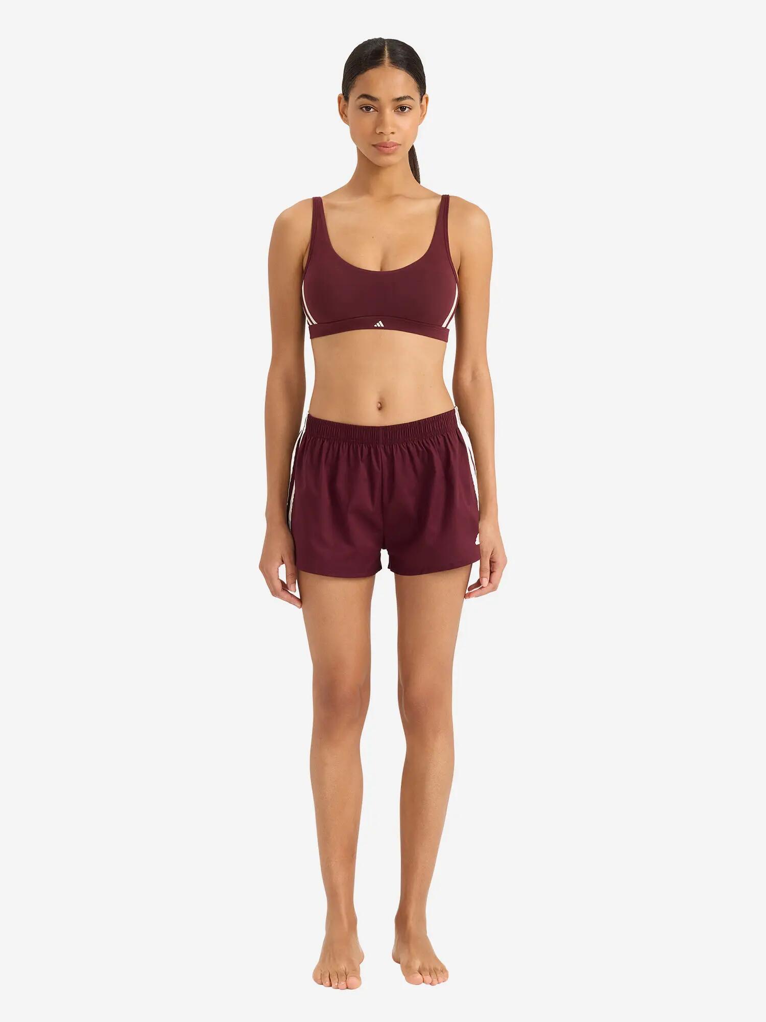 Shorts atmungsaktiv sportlich Damen - Sport Active Essentials Cotton 3 Stripes 3/6