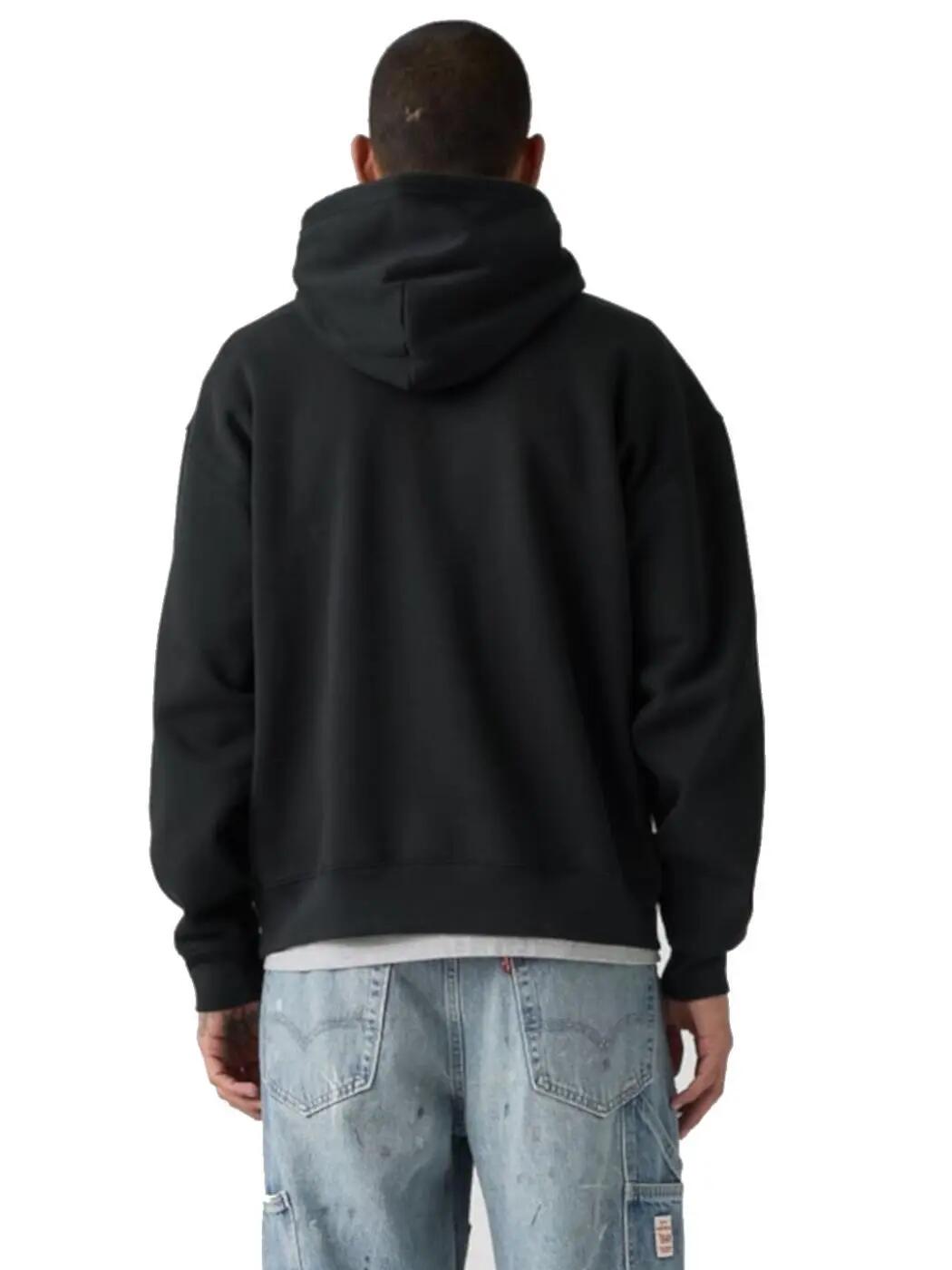 Felpe con cappuccio in pile da uomo Levis Levis workwear nero. 3/4
