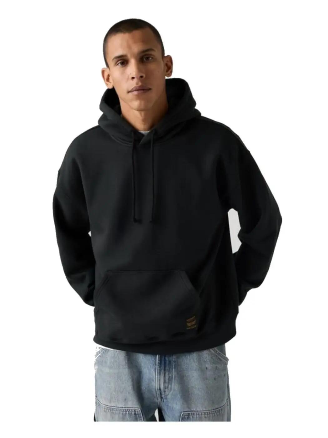 Felpe con cappuccio in pile da uomo Levis Levis workwear nero. 2/4