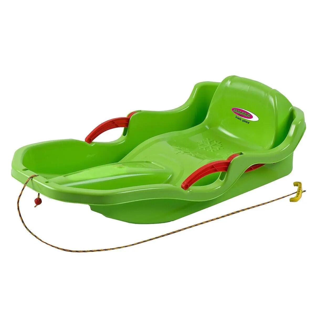 Luge - Sport d'hiver - Unisexe - Légère avec freins - Bob Comfort - Verte 2/3