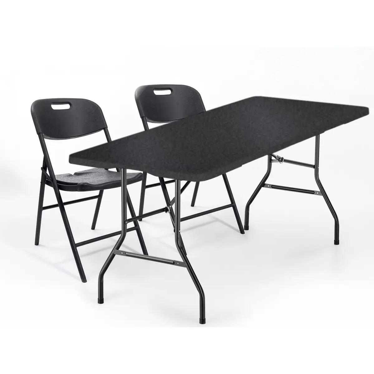 Masi Folding Chair Set of 2 – Weatherproof Black - 45 cm Seat Height 13/13