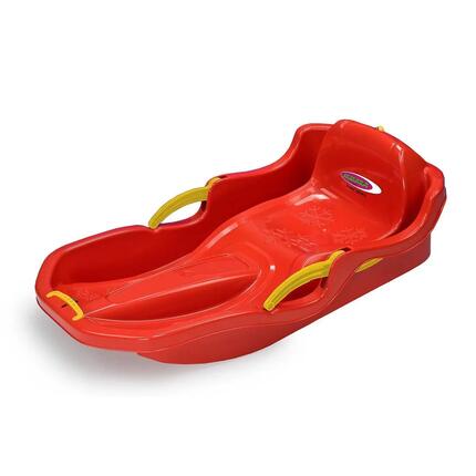 Luge Snow Play Bob Comfort - Ski de piste - Avec freins - Rouge