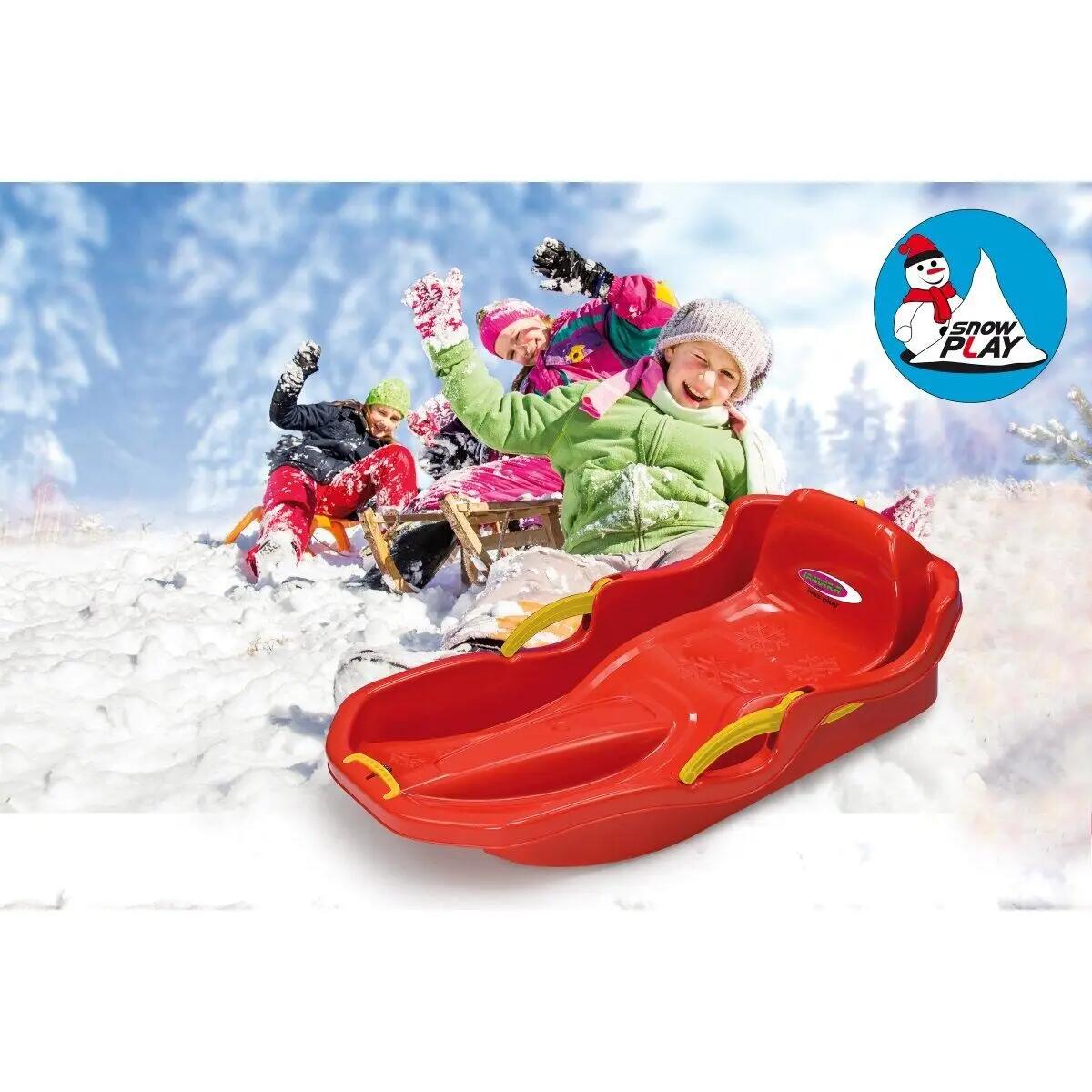 Luge Snow Play Bob Comfort - Ski de piste - Avec freins - Rouge 3/3
