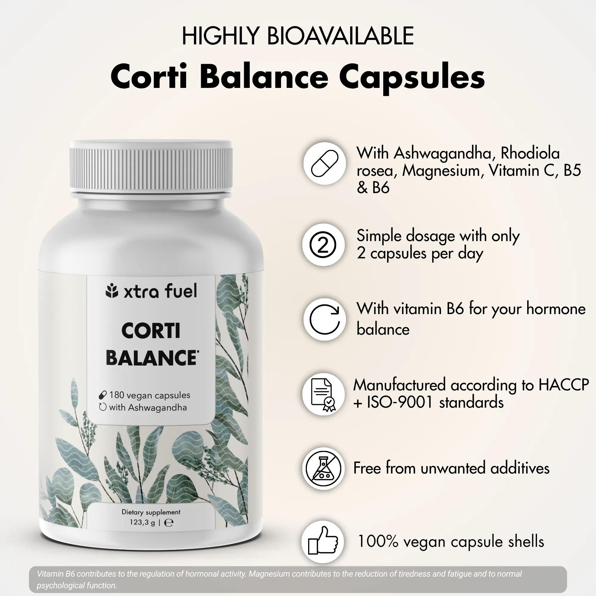 Corti Balance mit Ashwagandha, Rhodiola und Vitamin B6 2/12