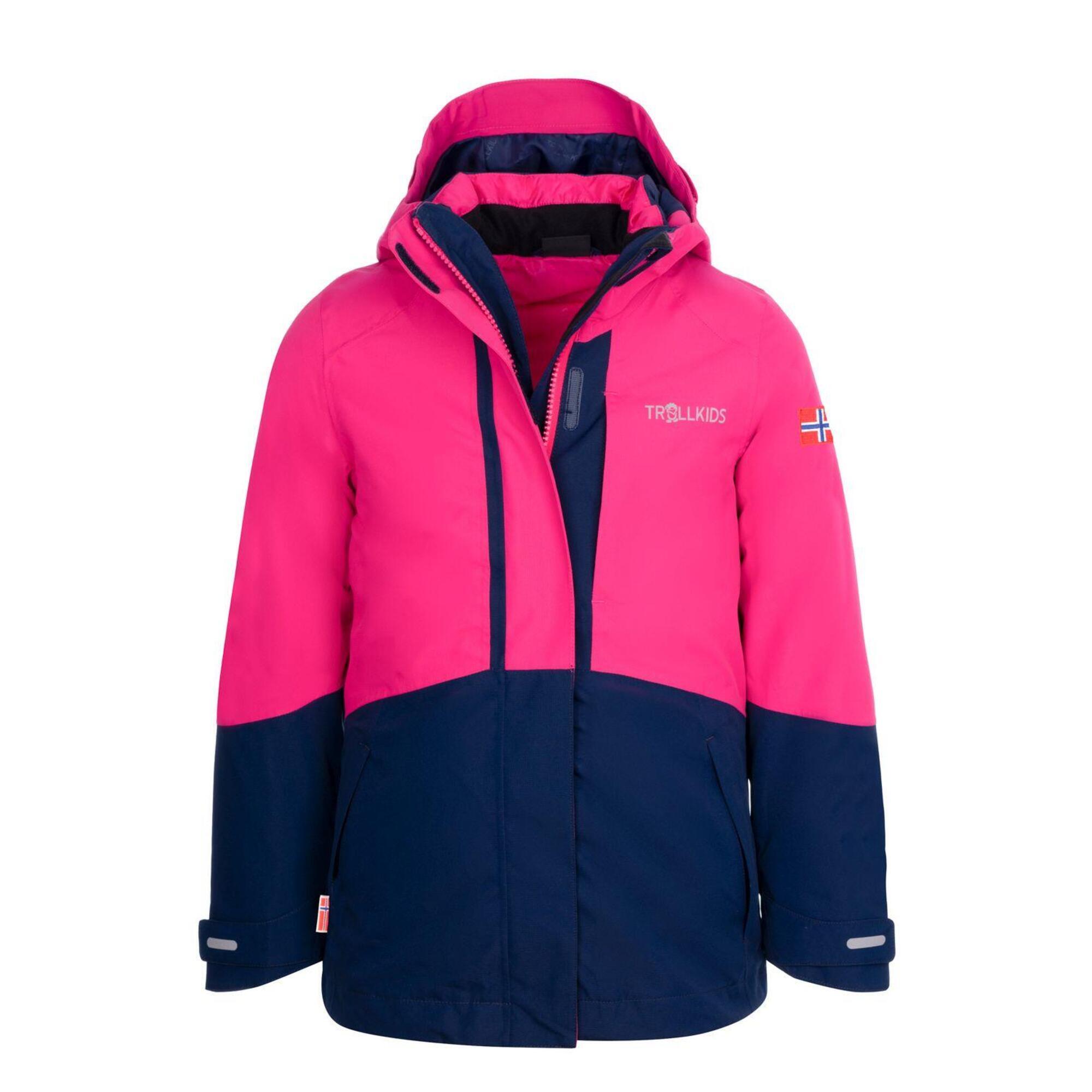 Girl Skanden 3in1 jacket navy blue/magenta