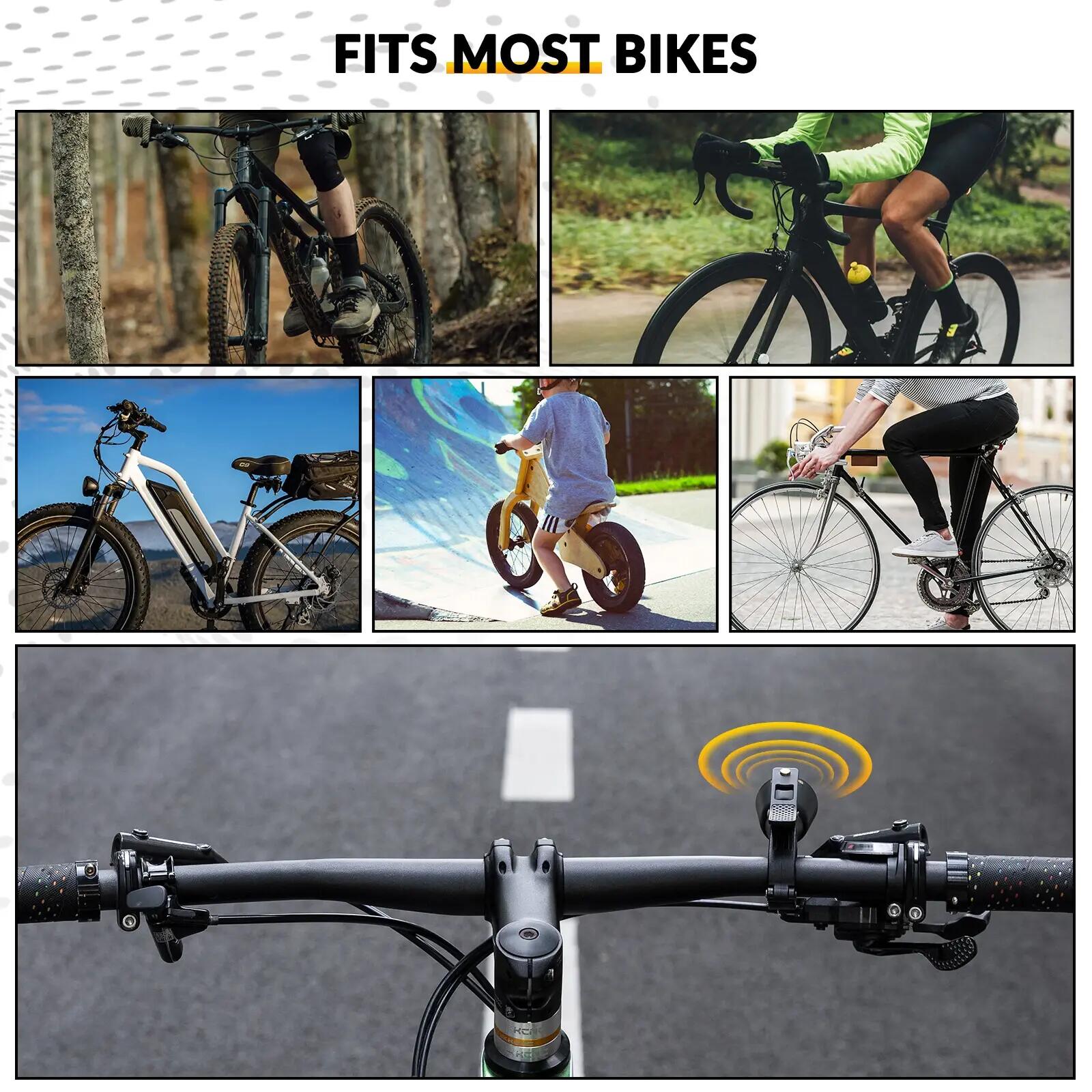 Lot de 2 sonnettes de vélo rétro en alliage de cuivre 7/8