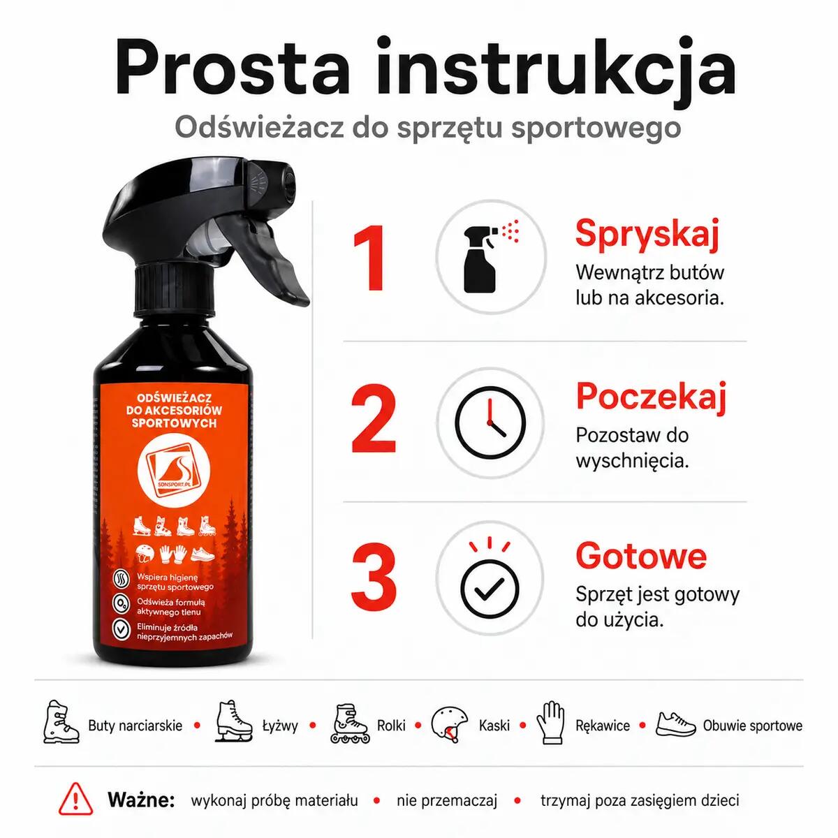 Odświeżacz do butów i akcesoriów sportowych SnowSport 300 ml 3/6