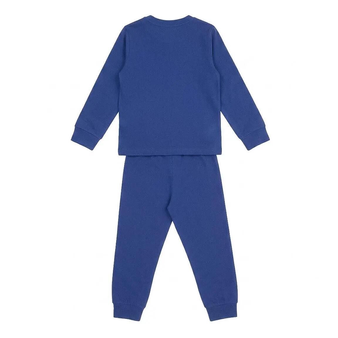 Pyjama Lang Kinder FC Barcelona Tweedelig van Katoen en Polyester Blauw 2/6