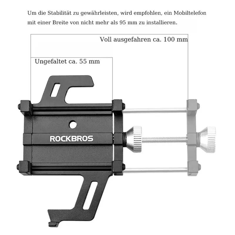 2er-Set Fahrrad Handyhalterung 360° aus Aluminium für Fahrrad und Motorrad 3/7