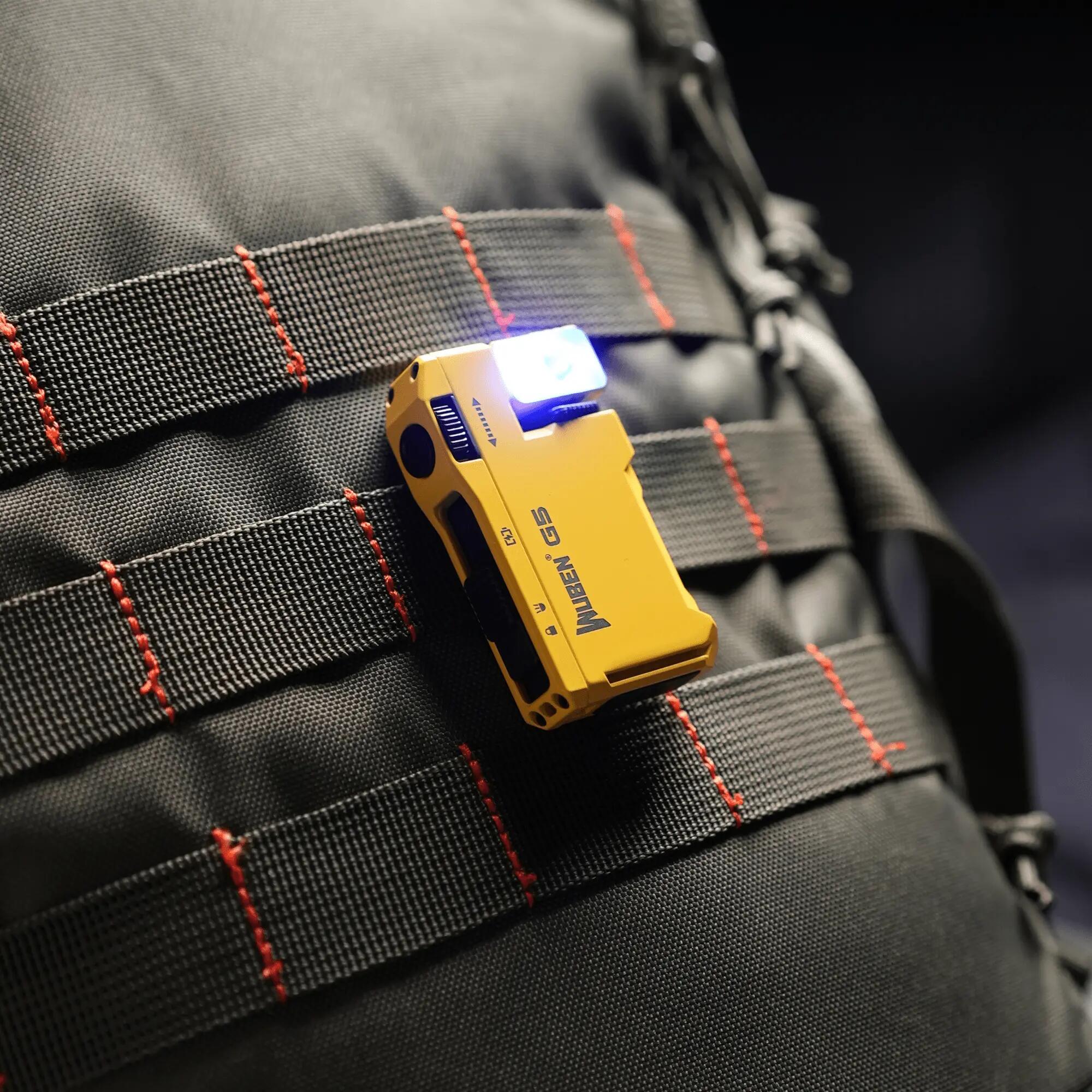 Wandern – Taschenlampe Gelb, RGB, USB-C, 400 lm – WUBEN G5 6/15