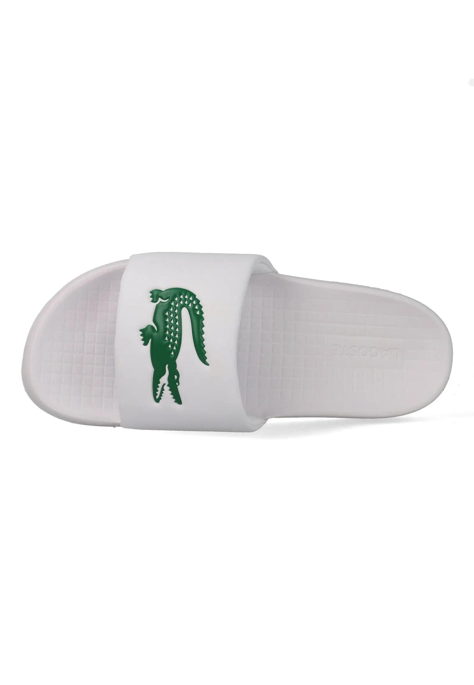 Lacoste Tongs Serve Slide 1.0 749CMA002108261-WHT/GRN Blanc / Vert-40.5 3/5