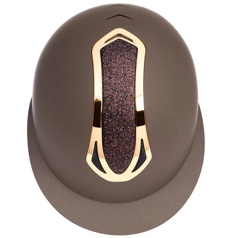 Harry's Horse Veiligheidscap Pro F1 Mat Sparkle - Bruin 3/3
