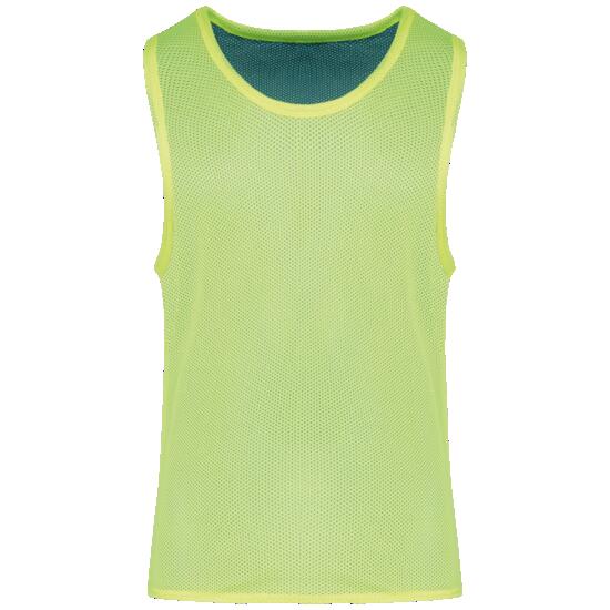 Chasuble réversible multisports enfant - Fluo yellow/royal blue - 10/14 ans