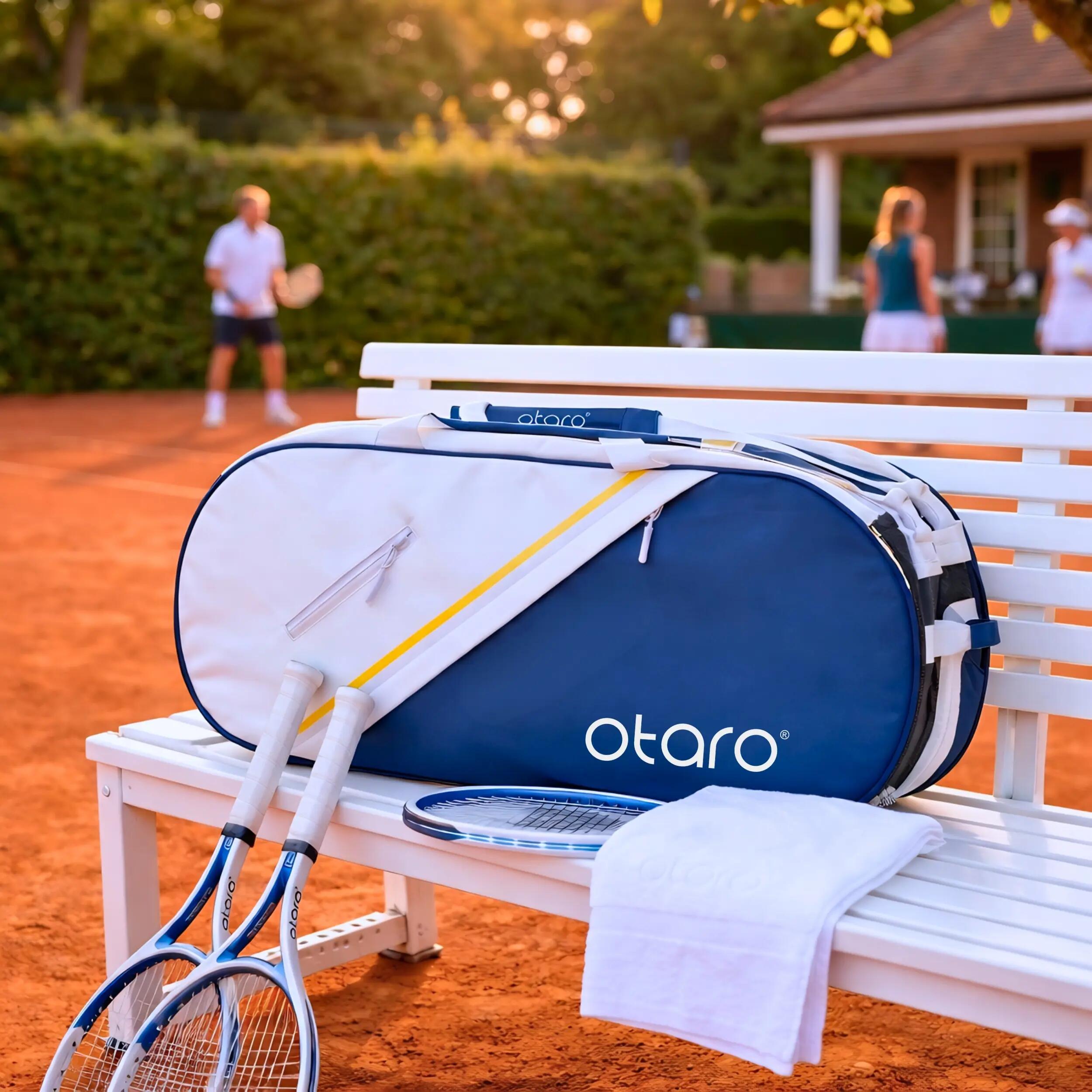 Borsa da tennis con vano scarpe uomo e donna per 6-10 racchette | 100L BLU NAVY 8/8