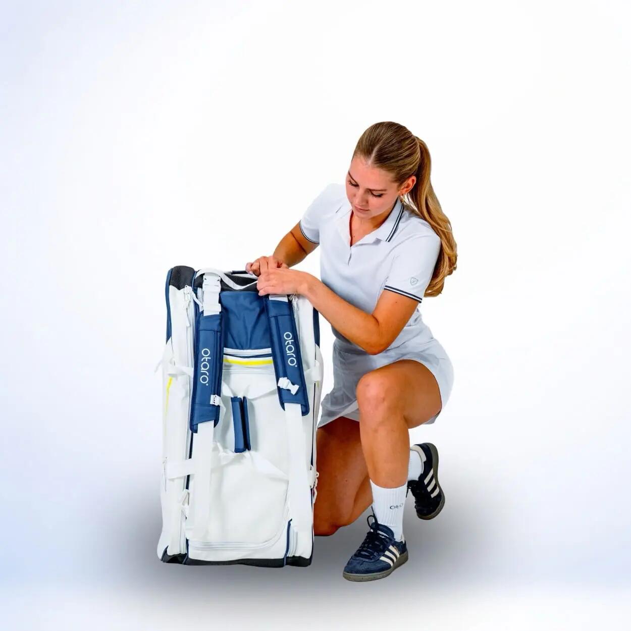 Borsa da tennis con vano scarpe uomo e donna per 6-10 racchette | 100L BLU NAVY 7/8