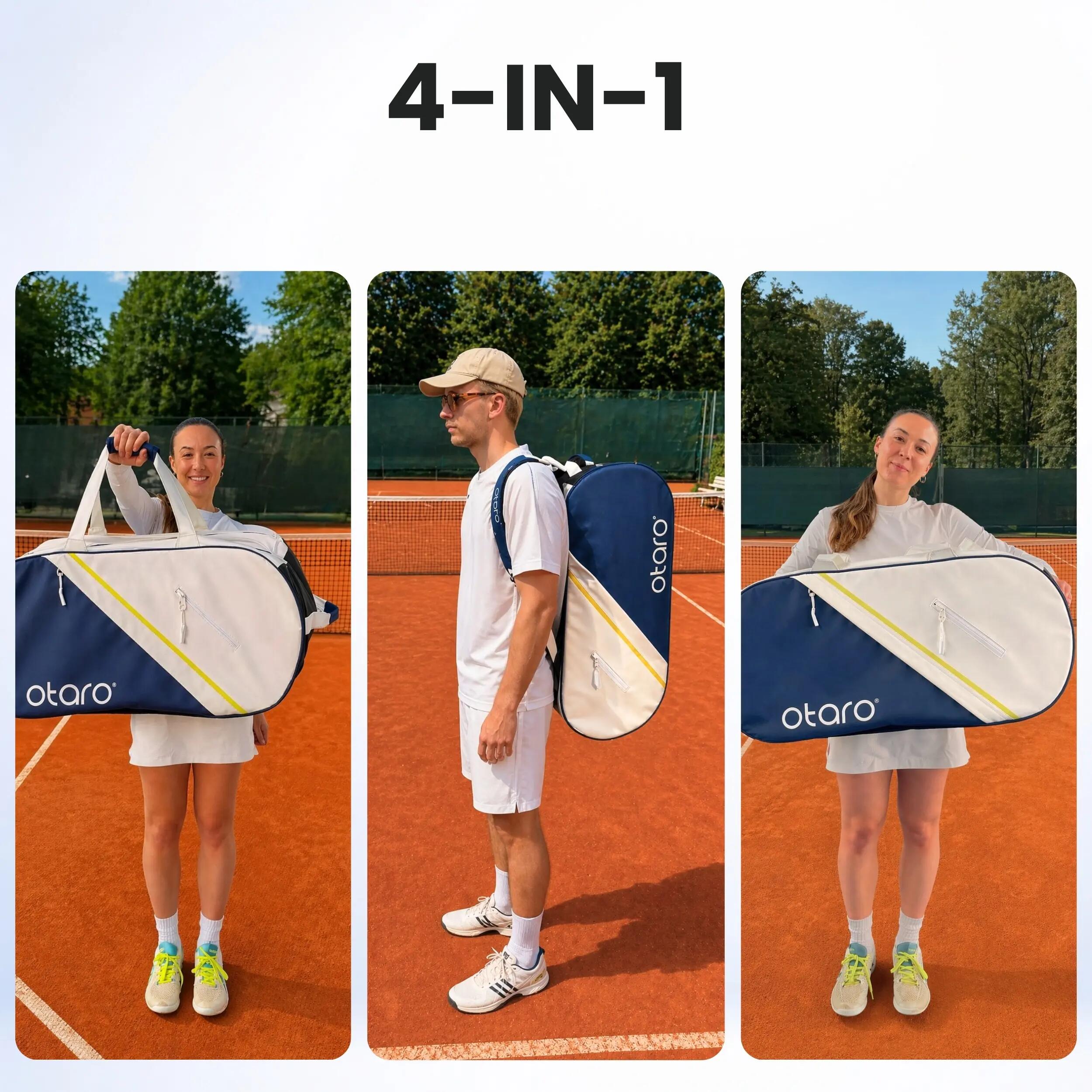 Borsa da tennis con vano scarpe uomo e donna per 6-10 racchette | 100L BLU NAVY 5/8